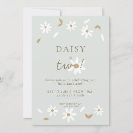 Invitación de segundo cumpleaños del Fiesta Daisy 
