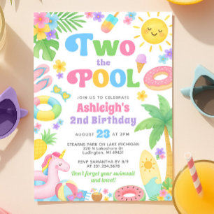 Invitación de segundo cumpleaños del Fiesta de la 