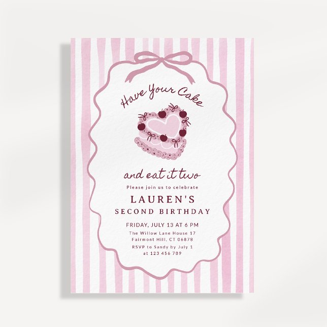 Invitación de segundo cumpleaños para tener tu pas (Subido por el creador)