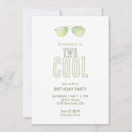 Invitación de segundo cumpleaños Two Cool