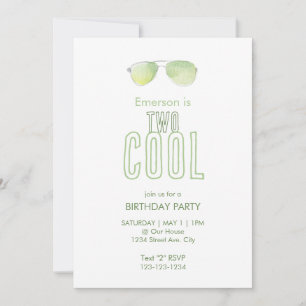 Invitación de segundo cumpleaños Two Cool