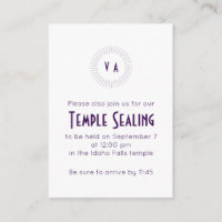 Invitación de sellado de templo de círculo de mono