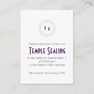 Invitación de sellado de templo de círculo de mono
