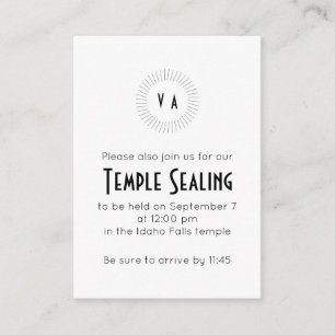 Invitación de Sellado de Templo de Círculo de Mono