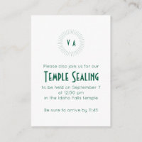Invitación de Sellado de Templo de Círculo de Mono