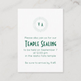 Invitación de Sellado de Templo de Círculo de Mono