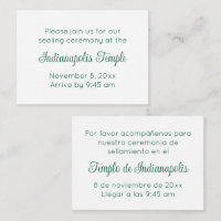 Invitación de Sellamiento en el Templo en Guión Ve