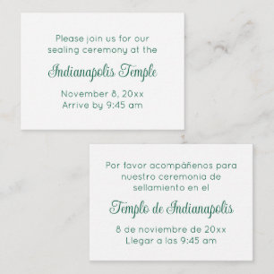 Invitación de Sellamiento en el Templo en Guión Ve