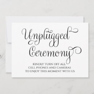 invitación de señal de boda de ceremonia desconect