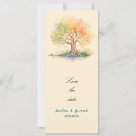 invitación de señal de pedestal de árbol futurista