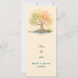 invitación de señal de pedestal de árbol futurista