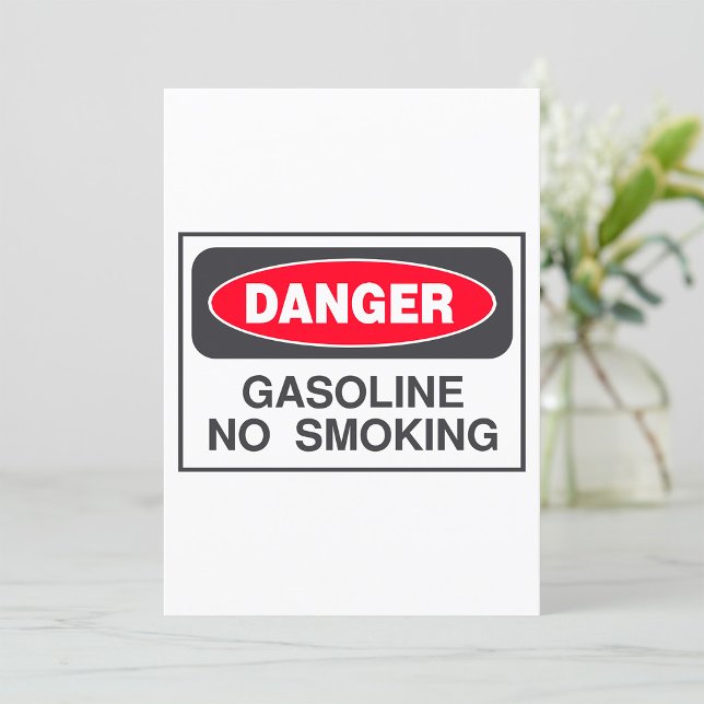 Invitación de Señal de Peligro Gasolina Prohibido  (Subido por el creador)