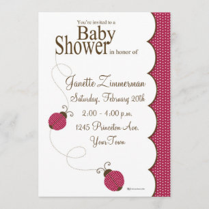 Invitación de señora Bug Baby Shower