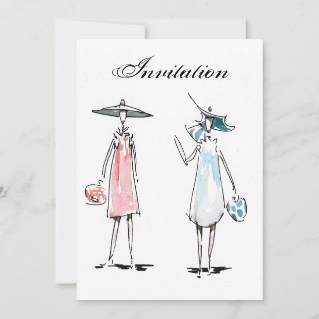 Invitación de señoras a almorzar (Anverso)