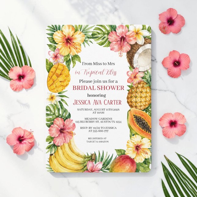 Invitación De Señorita a Señora Despedida de Soltera de Fruta (Subido por el creador)