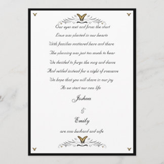 Invitación de separación de mariposas y torbellino
