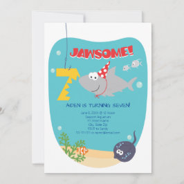 Invitación de séptimo cumpleaños a la cometa de ti