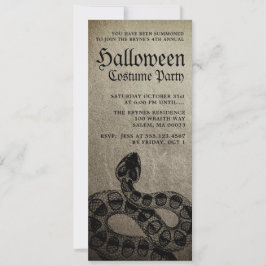 Invitación de serpiente de la fiesta de Halloween