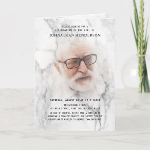 Invitación de servicio fúnebre/memorial de 4 págin