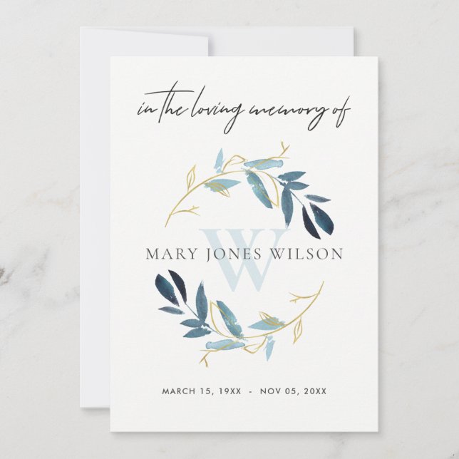 INVITACIÓN DE SERVICIO MEMORIAL DE LA FAUNA AZUL D (Anverso)