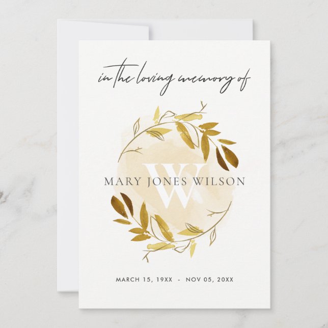 INVITACIÓN DE SERVICIO MEMORIAL DE LA FAUNA DE ORO (Anverso)