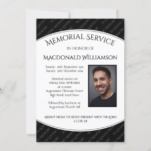 Invitación DE SERVICIO MEMORIAL personalizado