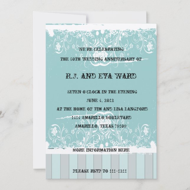 Invitación de Shabby Chic (Anverso)
