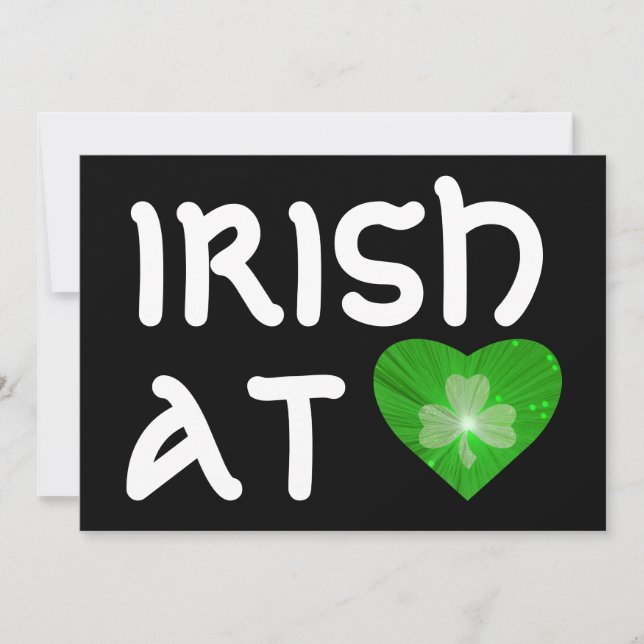 Invitación de Shamrock Heart "Irish at Heart" (Anverso)