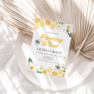 Invitación de shower de bebé abeja para futura mam