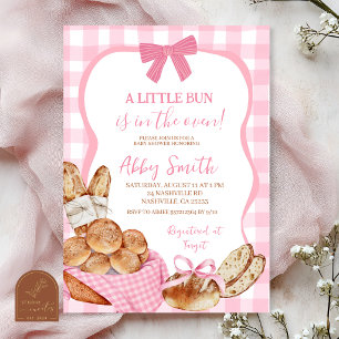 Invitación de shower de bebé Bun en el horno de cu