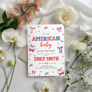 Invitación de Shower de Bebé Coquette Todo America
