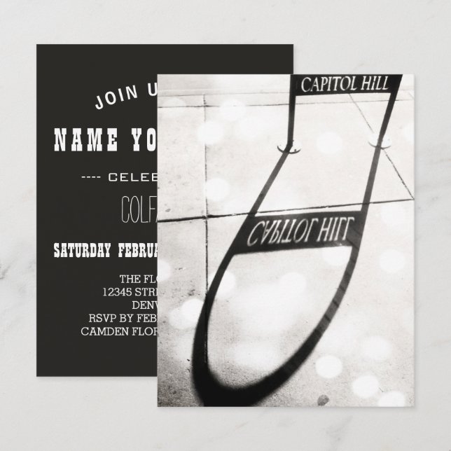 invitación de signo de sombra de colina capitol (Anverso / Reverso)