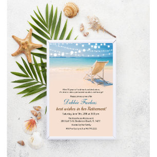 Invitación de Silla de Salón de Jubilación con Tem
