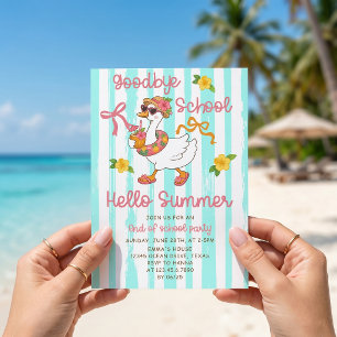 Invitación de Silly Goose Hello Summer Stripes