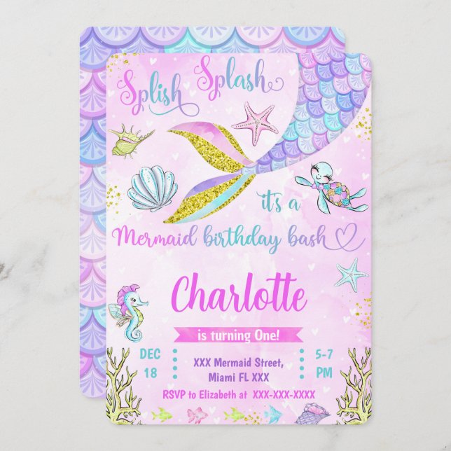 Invitación de Sirena (Anverso / Reverso)