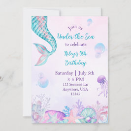 Invitación de Sirena Bajo El Mar
