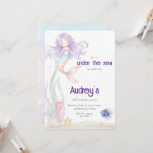 Invitación de Sirena Bajo El Mar