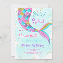 Invitación de Sirena Bajo El Mar