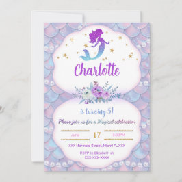 Invitación de sirena bajo el mar