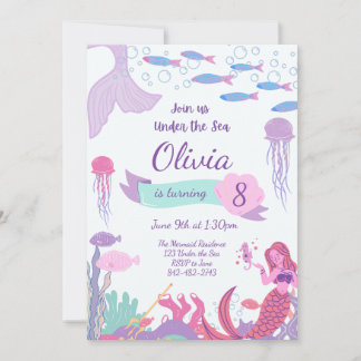 Invitación de Sirena, Invitación de Cumpleaños de 