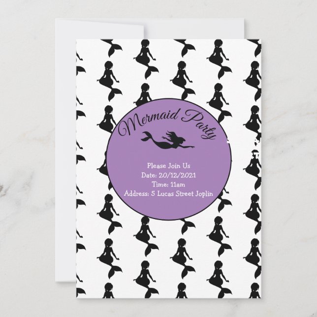 Invitación de Sirena Negra (Anverso)