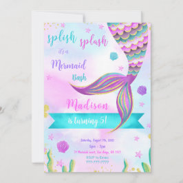 Invitación de sirena Splash