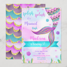 Invitación de sirena Splash