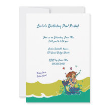 Invitación de Sirena y Delfín Bebé