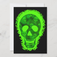 Invitación de Skull Specters Big Skull Green