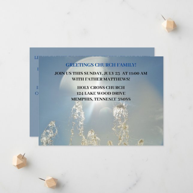 Invitación de Sky Newcomers a la Iglesia de Masas  (Anverso/Reverso In Situ)