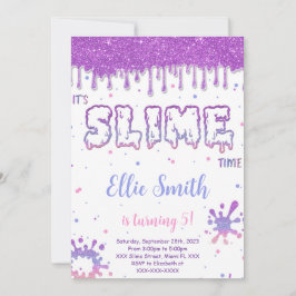 Invitación de Slime Editable