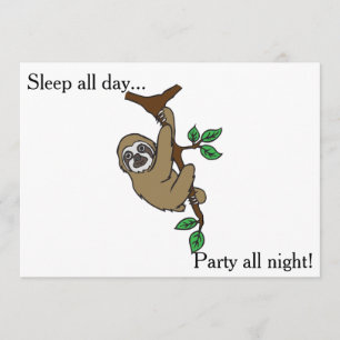 Invitación de Sloth Party
