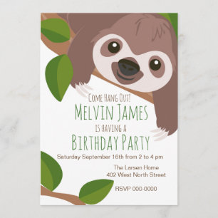 Invitación de Sloth Party