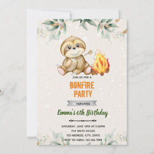 Invitación de Smore Slomber slumber party